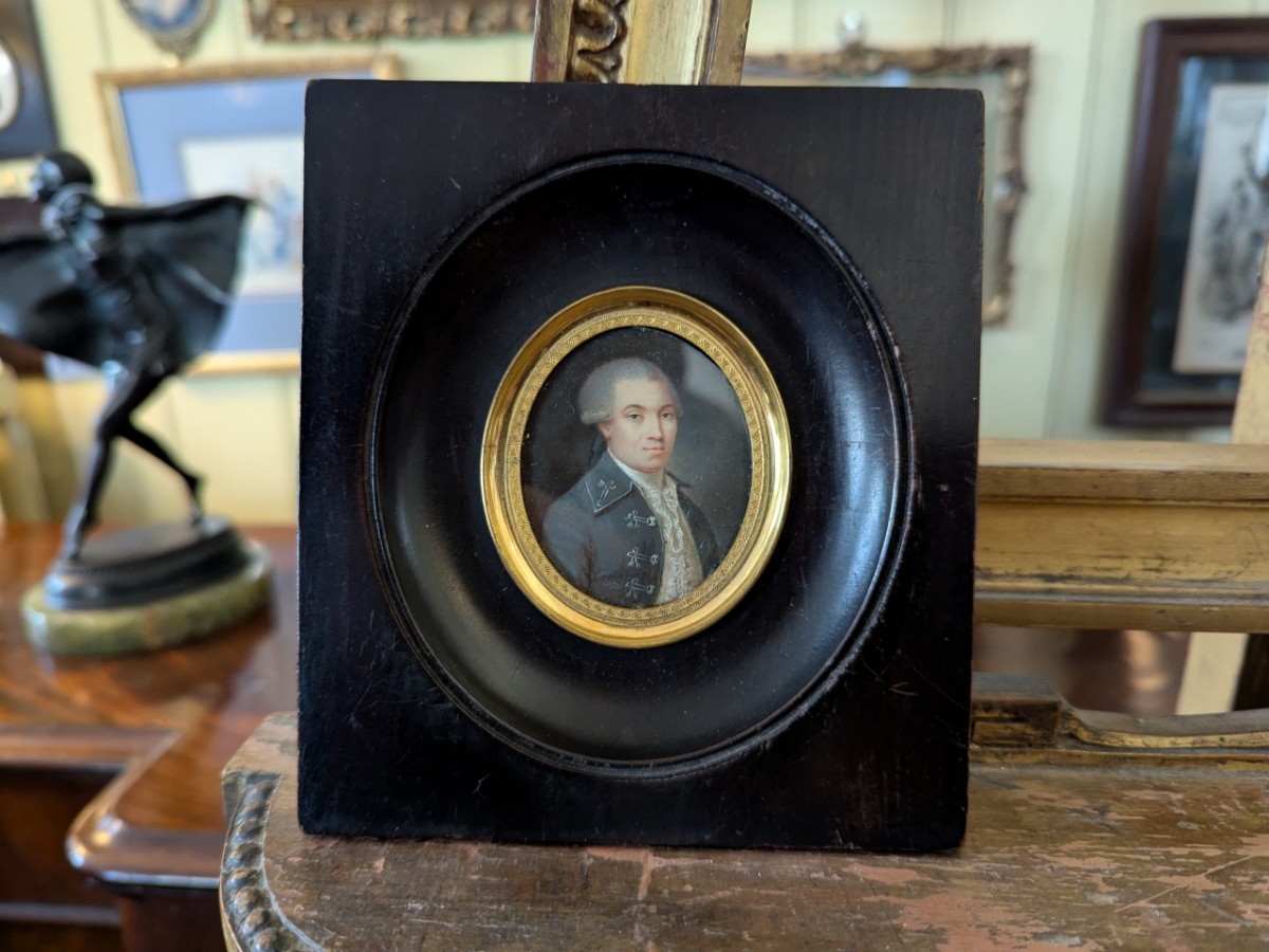 18th Century Miniature Portrait Of A Mulatto Gentleman